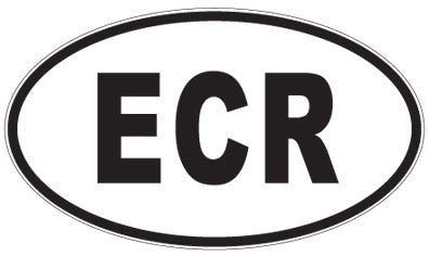 ECR - 3 Letter Initials Oval Magnet