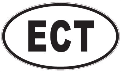 ECT - 3 Letter Initials Oval Magnet