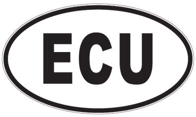 ECU - 3 Letter Initials Oval Magnet