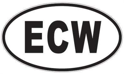 ECW - 3 Letter Initials Oval Magnet