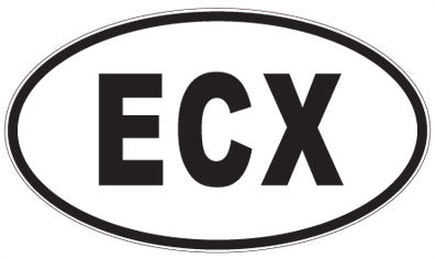 ECX - 3 Letter Initials Oval Magnet