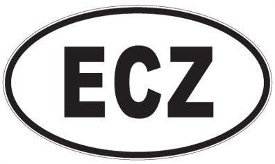 ECZ - 3 Letter Initials Oval Magnet
