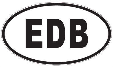 EDB - 3 Letter Initials Oval Magnet