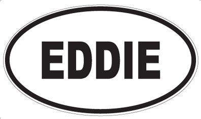 EDDIE - Oval Magnet