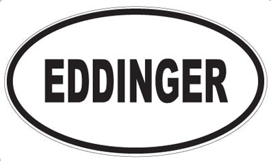 EDDINGER - Oval Sticker