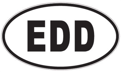 EDD - 3 Letter Initials Oval Magnet