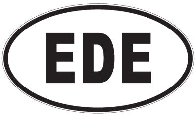 EDE - 3 Letter Initials Oval Magnet
