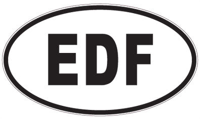 EDF - 3 Letter Initials Oval Magnet