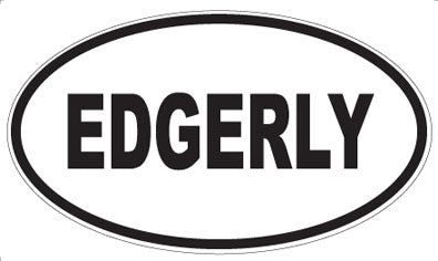 EDGERLY - Oval Magnet
