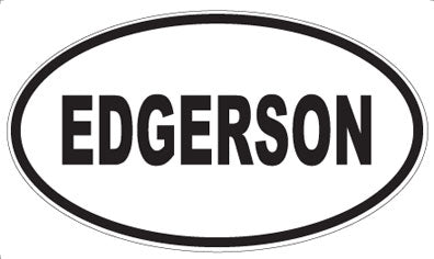 EDGERSON - Oval Sticker