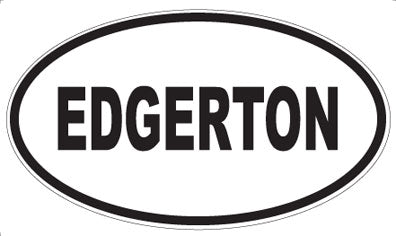 EDGERTON - Oval Sticker