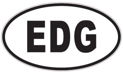 EDG - 3 Letter Initials Oval Magnet