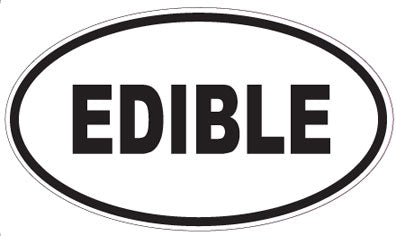EDIBLE - Oval Sticker
