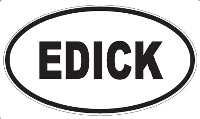 EDICK - Oval Sticker