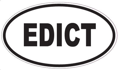 EDICT - Oval Sticker