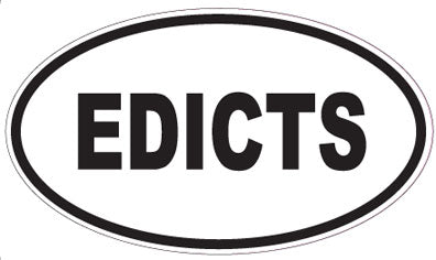 EDICTS - Oval Sticker
