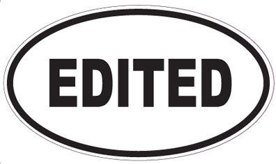 EDITED - Oval Sticker