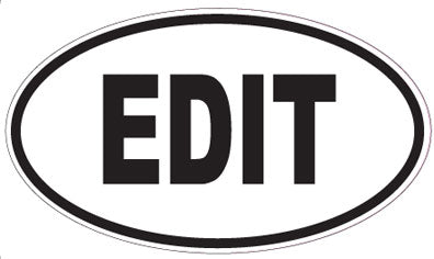 EDIT - Oval Sticker
