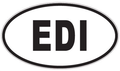 EDI - 3 Letter Initials Oval Magnet