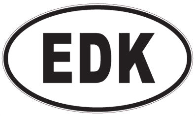 EDK - 3 Letter Initials Oval Magnet
