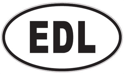 EDL - 3 Letter Initials Oval Magnet