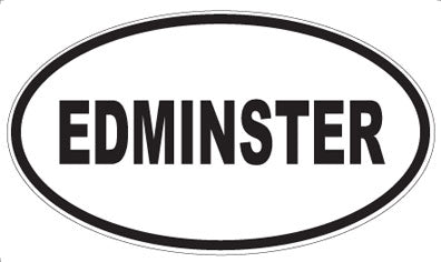 EDMINSTER - Oval Sticker