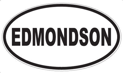 EDMONDSON - Oval Magnet