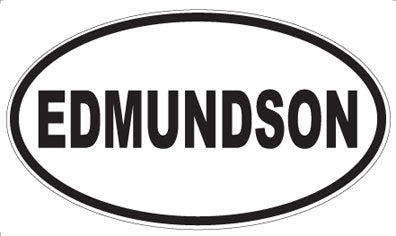 EDMUNDSON - Oval Sticker