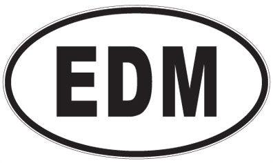 EDM - 3 Letter Initials Oval Magnet