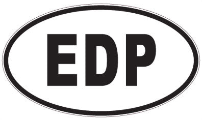 EDP - 3 Letter Initials Oval Magnet