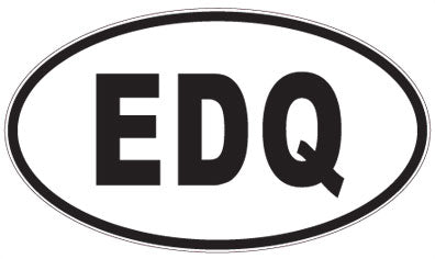 EDQ - 3 Letter Initials Oval Magnet