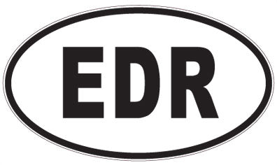 EDR - 3 Letter Initials Oval Magnet