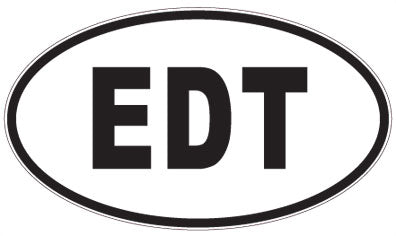EDT - 3 Letter Initials Oval Magnet