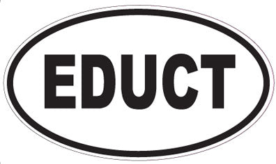 EDUCT - Oval Sticker