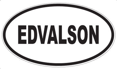 EDVALSON - Oval Sticker