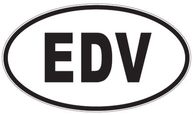 EDV - 3 Letter Initials Oval Magnet
