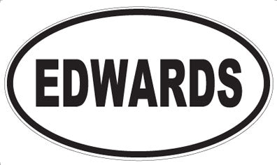 EDWARDS - Oval Sticker