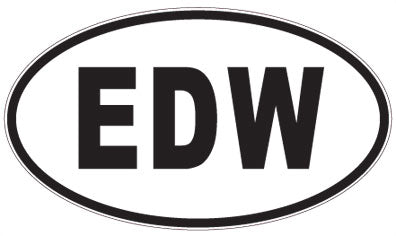 EDW - 3 Letter Initials Oval Magnet