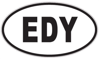 EDY - 3 Letter Initials Oval Magnet