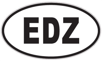 EDZ - 3 Letter Initials Oval Magnet