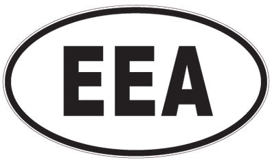 EEA - 3 Letter Initials Oval Magnet