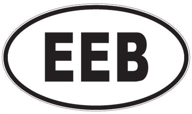 EEB - 3 Letter Initials Oval Magnet
