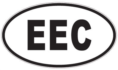 EEC - 3 Letter Initials Oval Magnet