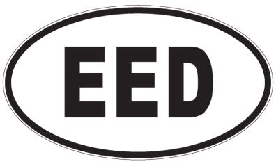 EED - 3 Letter Initials Oval Magnet