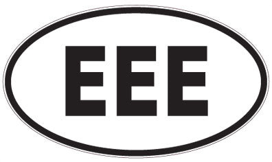 EEE - 3 Letter Initials Oval Magnet