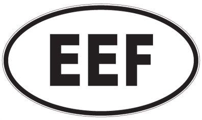 EEF - 3 Letter Initials Oval Magnet