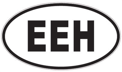 EEH - 3 Letter Initials Oval Magnet