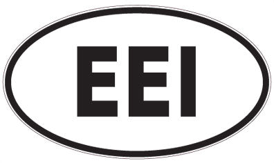 EEI - 3 Letter Initials Oval Magnet