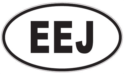 EEJ - 3 Letter Initials Oval Magnet