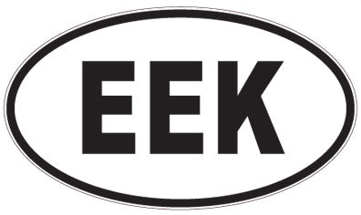 EEK - 3 Letter Initials Oval Magnet